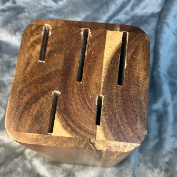 KitchenAid 5 Slot ACACIA Wood Knife Block. (No Knifes Include) - Picture 1 of 11
